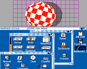 Il celebre Amiga OS, nella sua prima versione degli anni '80.